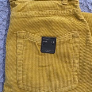 NWT Crewcuts Mustard Corduroy Slim Pants - Boys 12